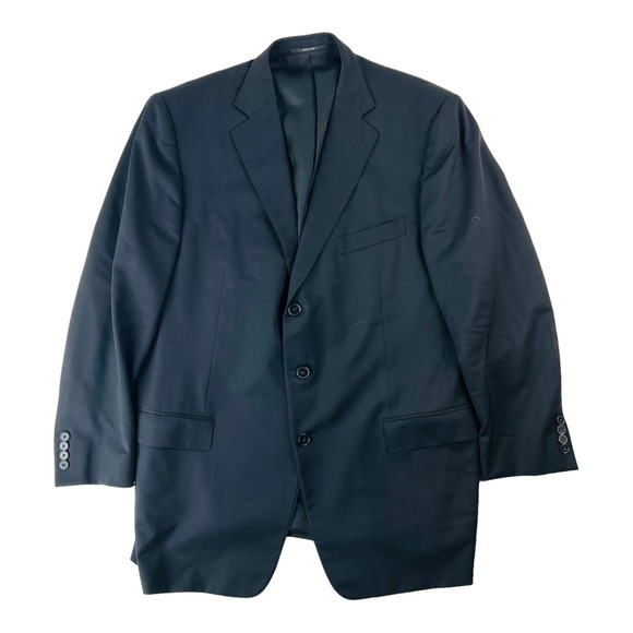 Ermenegildo Zegna Dark Gray 3 Button Double Vent Wool Blazer Men's Size 48R